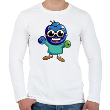 PRINTFASHION Napszemüveges áfonya - Férfi hosszú ujjú póló - Fehér férfi póló