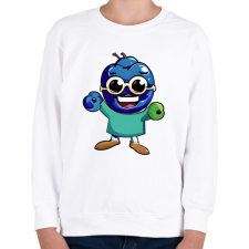 PRINTFASHION Napszemüveges áfonya - Gyerek pulóver - Fehér gyerek pulóver, kardigán