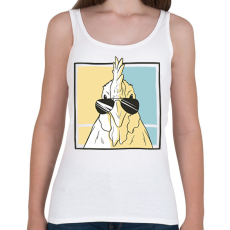 PRINTFASHION Napszemüveges csirke - Női atléta - Fehér