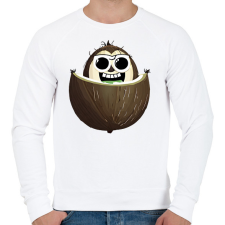 PRINTFASHION Napszemüveges kókusz - Férfi pulóver - Fehér férfi pulóver, kardigán