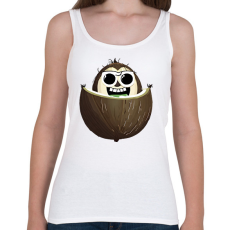 PRINTFASHION Napszemüveges kókusz - Női atléta - Fehér