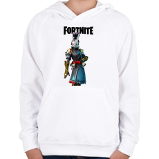 PRINTFASHION Nara Fortnite - Gyerek kapucnis pulóver - Fehér