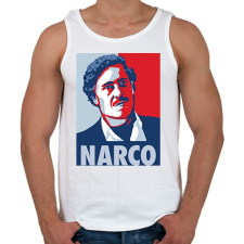 PRINTFASHION NARCO (Pablo Escobar) - Férfi atléta - Fehér atléta, trikó