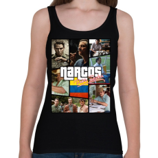 PRINTFASHION Narcos - Női atléta - Fekete