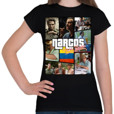 PRINTFASHION Narcos - Női póló - Fekete