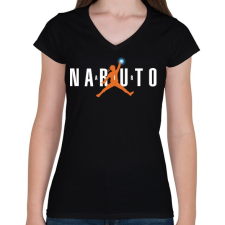 PRINTFASHION Naruto Air - Női V-nyakú póló - Fekete női póló