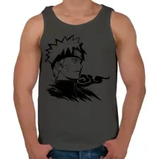 PRINTFASHION Naruto fekete - Férfi atléta - Sötétszürke atléta, trikó