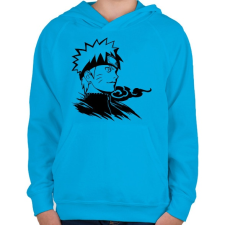 PRINTFASHION Naruto fekete - Gyerek kapucnis pulóver - Azúrkék gyerek pulóver, kardigán