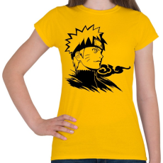 PRINTFASHION Naruto fekete - Női póló - Sárga