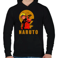 PRINTFASHION Naruto - Férfi kapucnis pulóver - Fekete férfi pulóver, kardigán