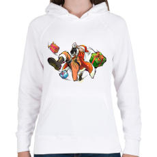 PRINTFASHION Naruto Karácsony - Női kapucnis pulóver - Fehér