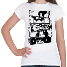 PRINTFASHION Naruto karakterek - Női póló - Fehér női póló
