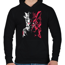 PRINTFASHION Naruto Kurama - Férfi kapucnis pulóver - Fekete férfi pulóver, kardigán