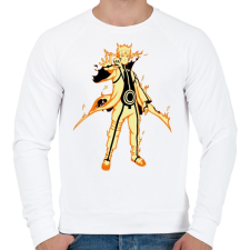 PRINTFASHION Naruto Kurama mód - Férfi pulóver - Fehér férfi pulóver, kardigán