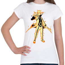 PRINTFASHION Naruto Kurama mód - Női póló - Fehér