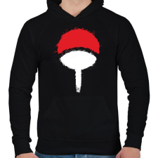 PRINTFASHION Naruto logo - Férfi kapucnis pulóver - Fekete férfi pulóver, kardigán