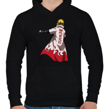 PRINTFASHION Naruto Minato - Férfi kapucnis pulóver - Fekete férfi pulóver, kardigán