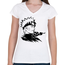 PRINTFASHION Naruto - Női V-nyakú póló - Fehér női póló