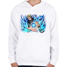PRINTFASHION Naruto Rasengan - Gyerek kapucnis pulóver - Fehér