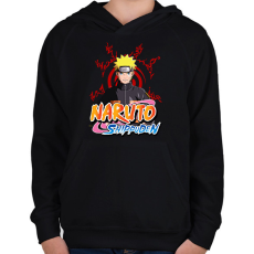 PRINTFASHION naruto shippuden - Gyerek kapucnis pulóver - Fekete