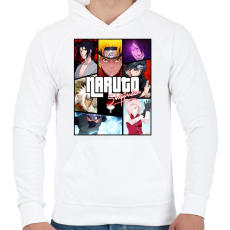 PRINTFASHION Naruto Shippuuden - Férfi kapucnis pulóver - Fehér