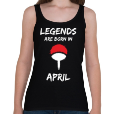 PRINTFASHION Naruto szülinap - Április - Női atléta - Fekete