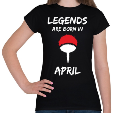 PRINTFASHION Naruto szülinap - Április - Női póló - Fekete női póló