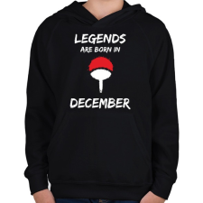 PRINTFASHION Naruto szülinap - December - Gyerek kapucnis pulóver - Fekete gyerek pulóver, kardigán