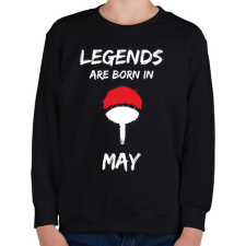 PRINTFASHION Naruto szülinap - Május - Gyerek pulóver - Fekete gyerek pulóver, kardigán