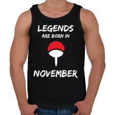 PRINTFASHION Naruto szülinap - November - Férfi atléta - Fekete atléta, trikó