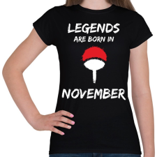 PRINTFASHION Naruto szülinap - November - Női póló - Fekete női póló