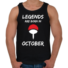 PRINTFASHION Naruto szülinap - Október - Férfi atléta - Fekete