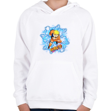 PRINTFASHION Naruto Uzumaki - Gyerek kapucnis pulóver - Fehér gyerek pulóver, kardigán