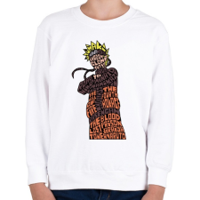 PRINTFASHION Naruto Uzumaki - Gyerek pulóver - Fehér gyerek pulóver, kardigán