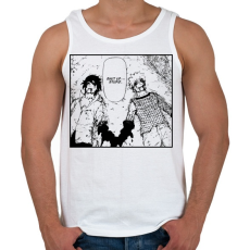 PRINTFASHION Naruto vs Sasuke - Férfi atléta - Fehér