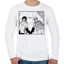 PRINTFASHION Naruto vs Sasuke - Férfi hosszú ujjú póló - Fehér férfi póló