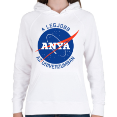 PRINTFASHION Nasa Anya - Női kapucnis pulóver - Fehér