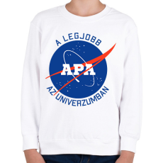 PRINTFASHION Nasa Apa - Gyerek pulóver - Fehér