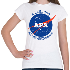 PRINTFASHION Nasa Apa - Női póló - Fehér