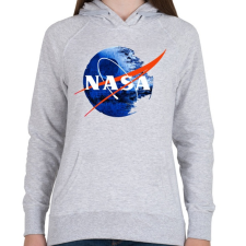 PRINTFASHION NASA Halálcsillag logo - Női kapucnis pulóver - Sport szürke női pulóver, kardigán