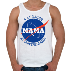 PRINTFASHION Nasa Mama - Férfi atléta - Fehér