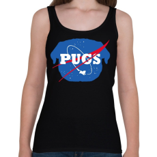 PRINTFASHION Nasa mopsz - Női atléta - Fekete