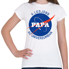 PRINTFASHION Nasa Papa - Női póló - Fehér női póló