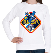 PRINTFASHION NASA space - Női pulóver - Fehér női pulóver, kardigán