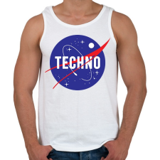 PRINTFASHION Nasa Techno - Férfi atléta - Fehér atléta, trikó