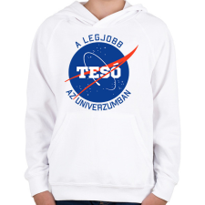 PRINTFASHION Nasa Tesó - Gyerek kapucnis pulóver - Fehér gyerek pulóver, kardigán