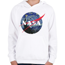 PRINTFASHION NASA (Van Gogh) - Gyerek kapucnis pulóver - Fehér