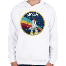 PRINTFASHION NASA vintage - Gyerek kapucnis pulóver - Fehér gyerek pulóver, kardigán