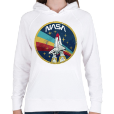 PRINTFASHION NASA vintage - Női kapucnis pulóver - Fehér női pulóver, kardigán