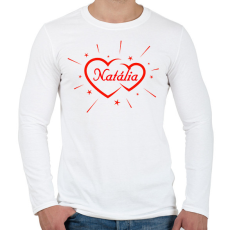 PRINTFASHION Natália - Férfi hosszú ujjú póló - Fehér